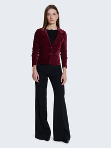 Pantaloni flared in cady