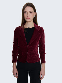 Giacca slim fit in velluto