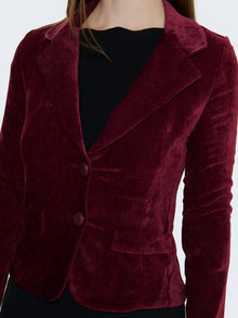 Giacca slim fit in velluto