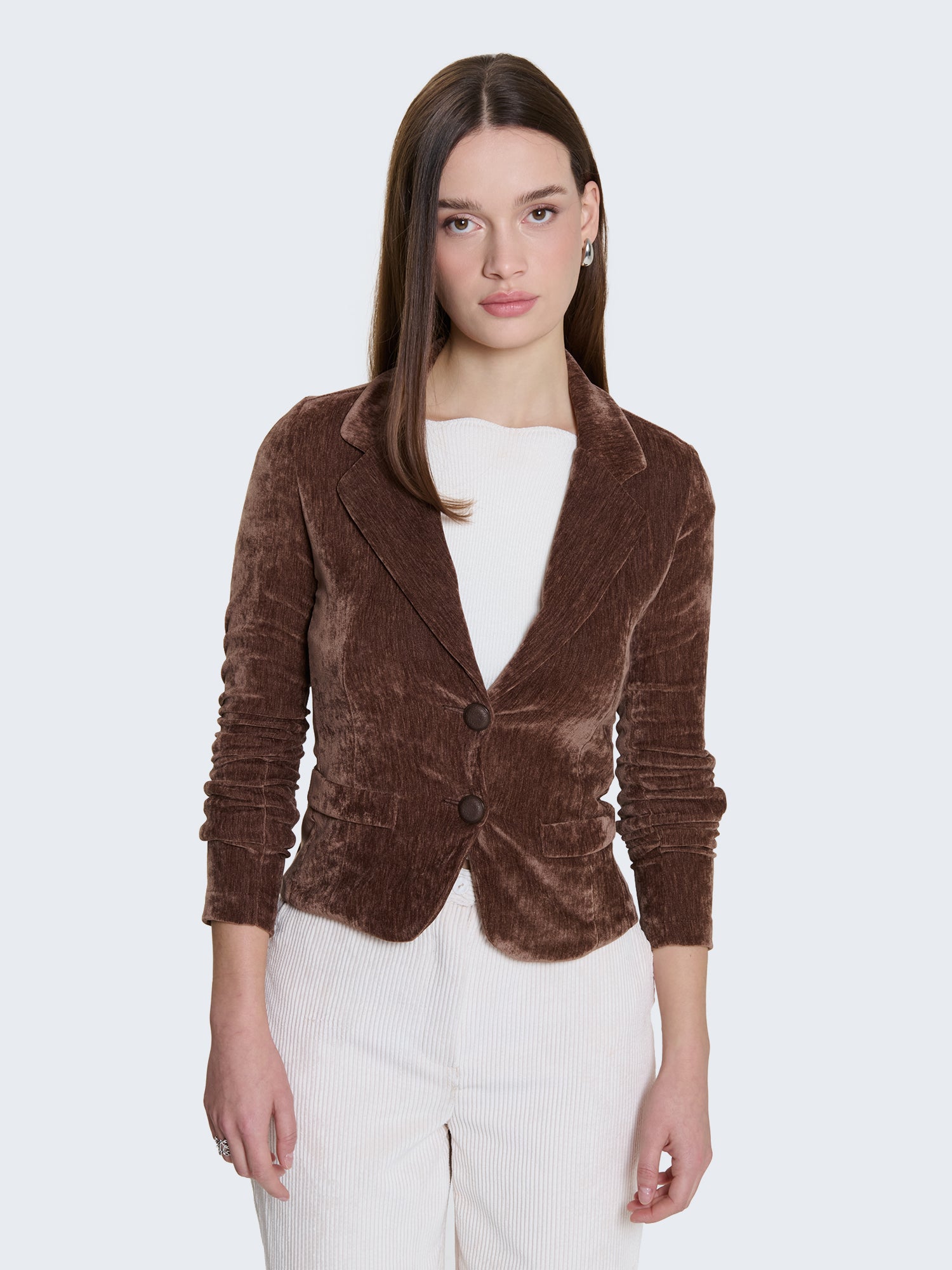 Giacca slim fit in velluto