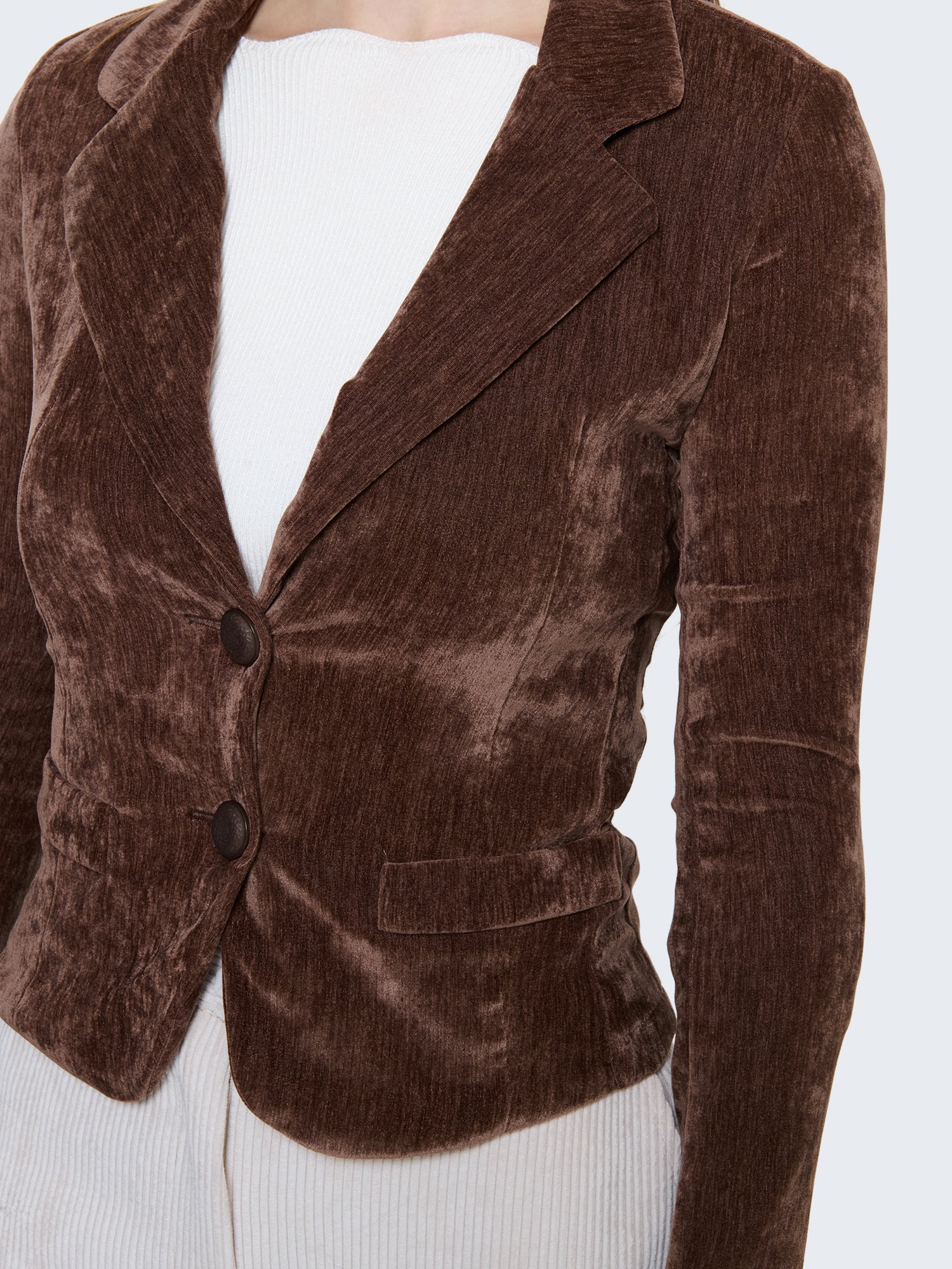 Giacca slim fit in velluto