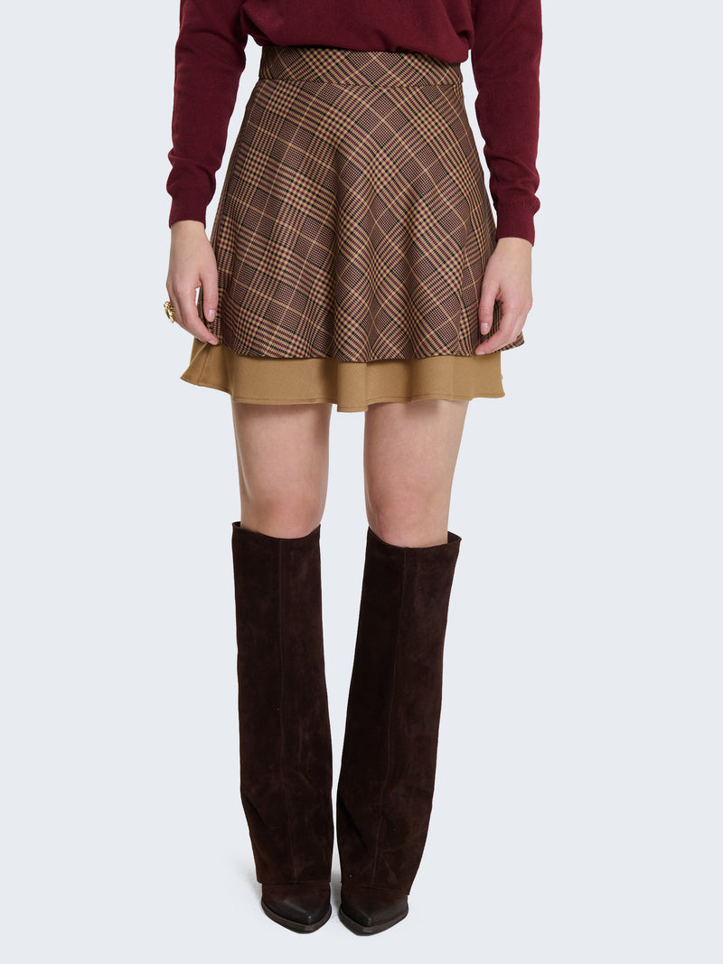 Minigonna patchwork a ruota