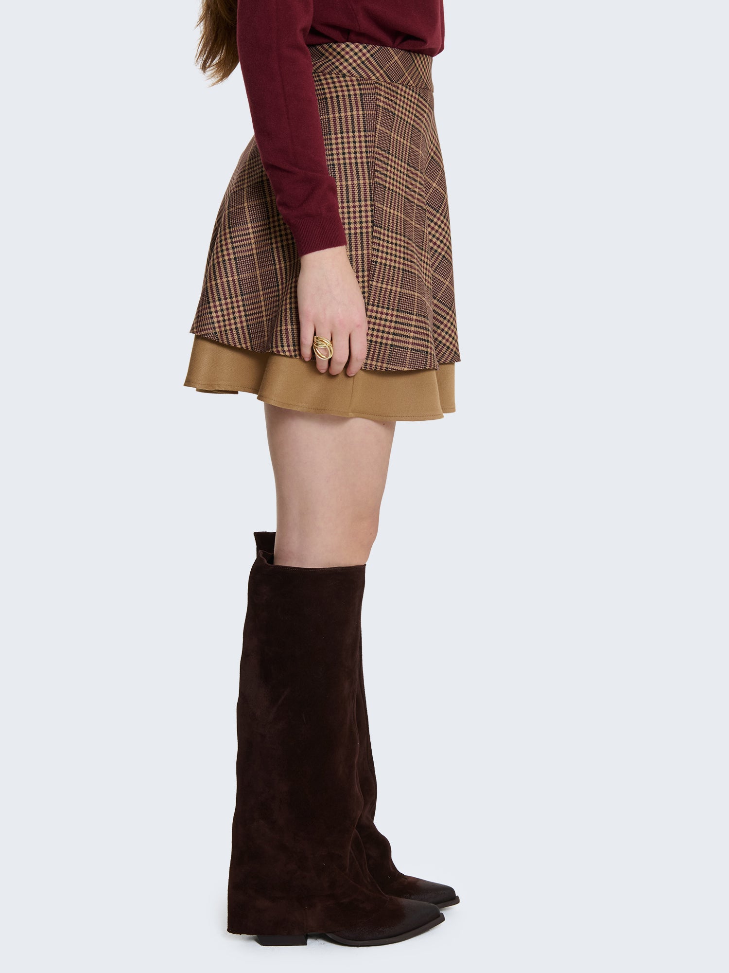 Minigonna patchwork a ruota