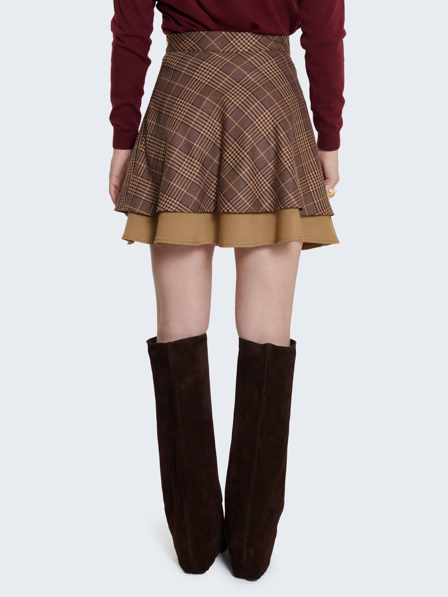 Minigonna patchwork a ruota