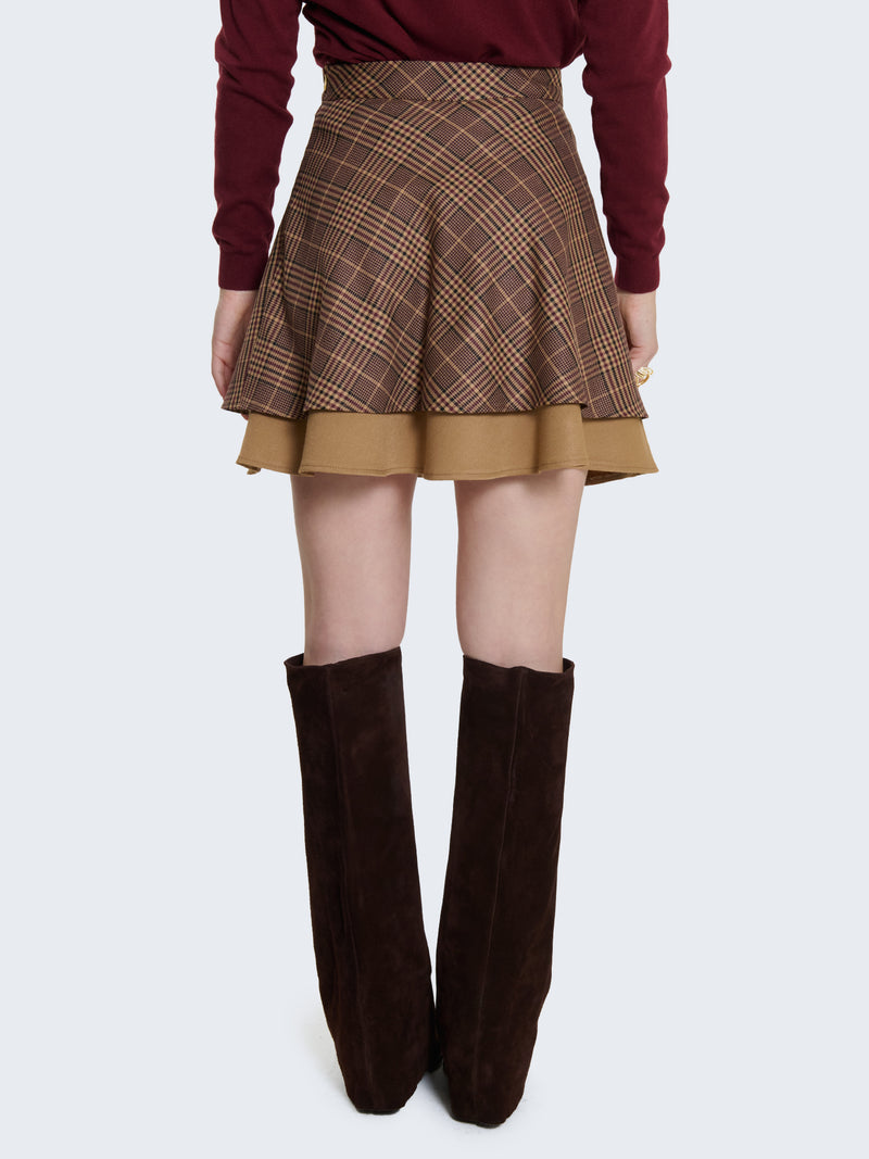 Minigonna patchwork a ruota