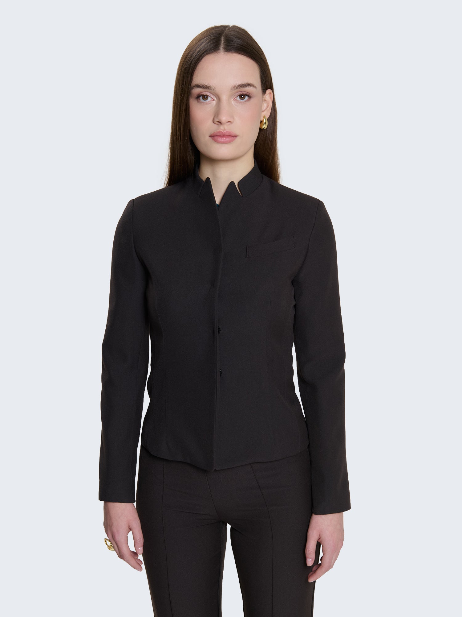 Giacca slim fit alla coreana