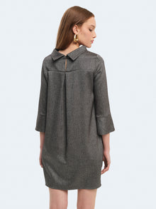 Abito corto balloon spigato