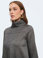 Abito corto balloon spigato