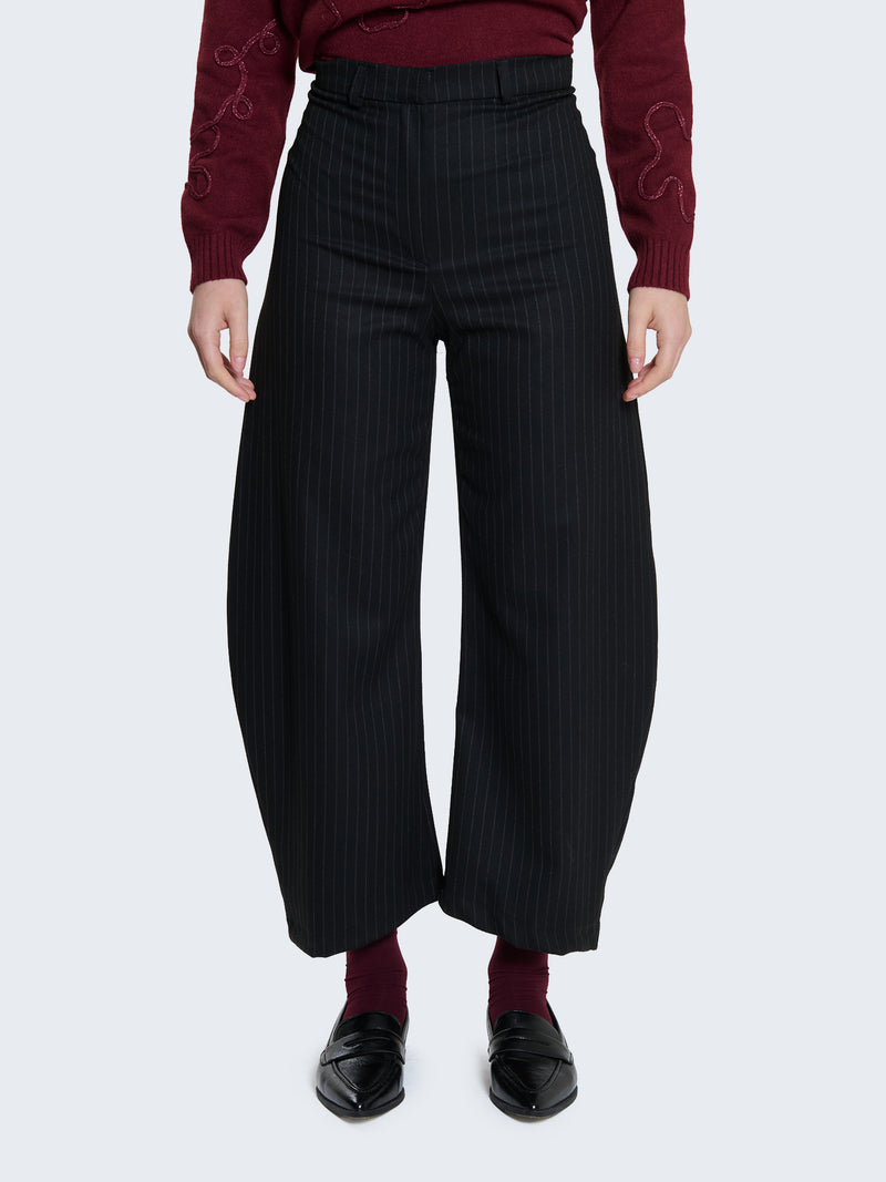 Pantaloni balloon gessati