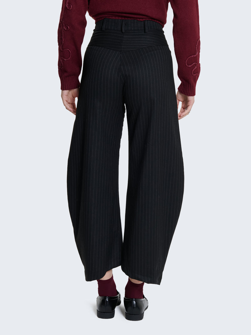 Pantaloni balloon gessati