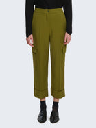 Pantaloni palazzo cropped con tasche cargo