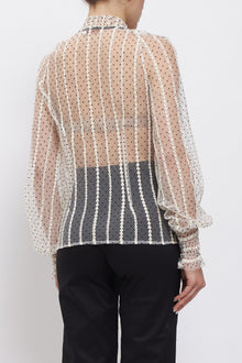 Camicia in organza a pois