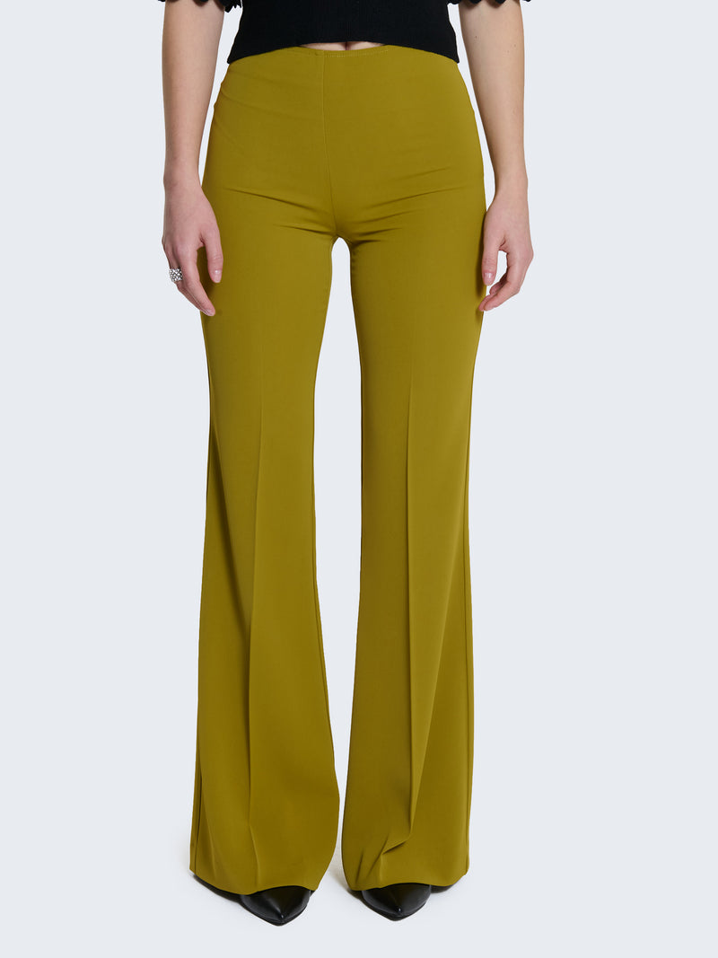 Pantaloni flared in cady