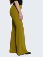 Pantaloni flared in cady