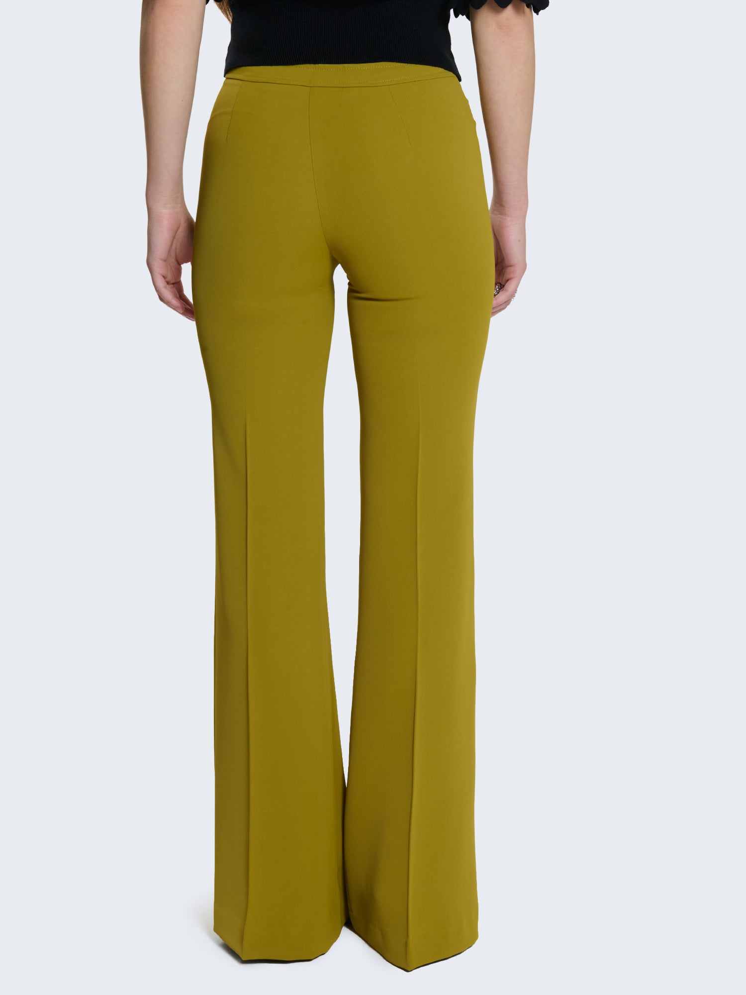 Pantaloni flared in cady