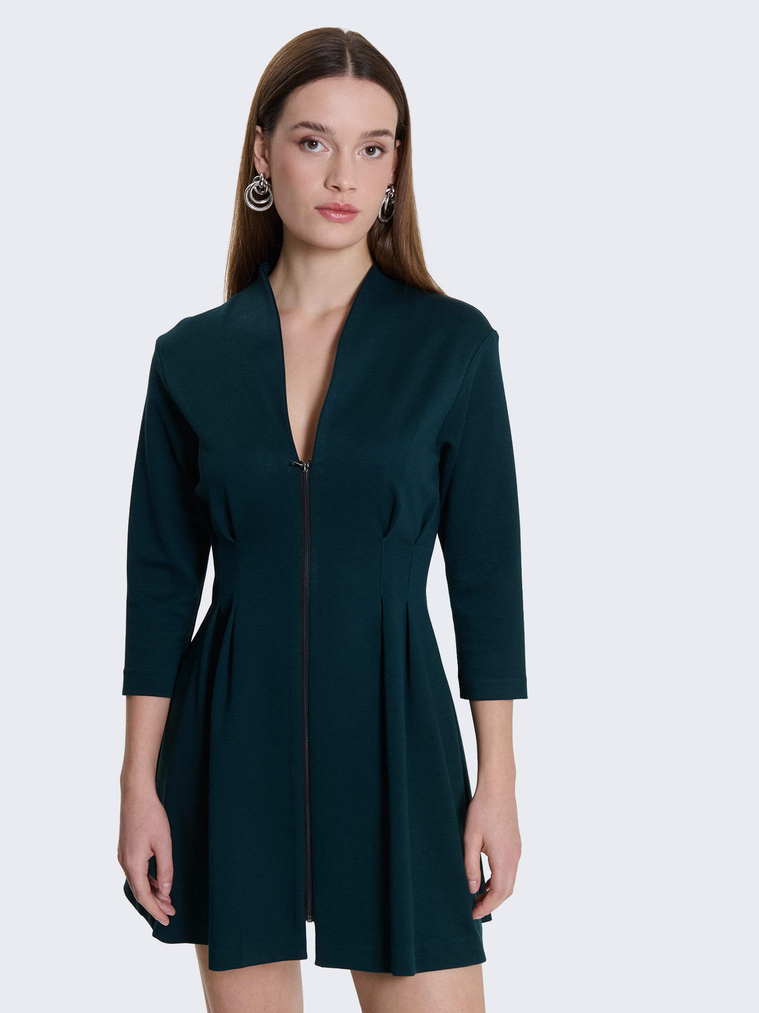 Abito corto punto milano con zip