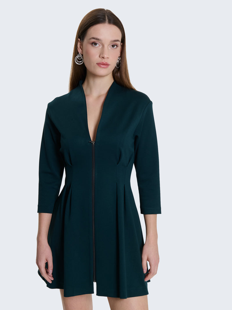 Abito corto punto milano con zip