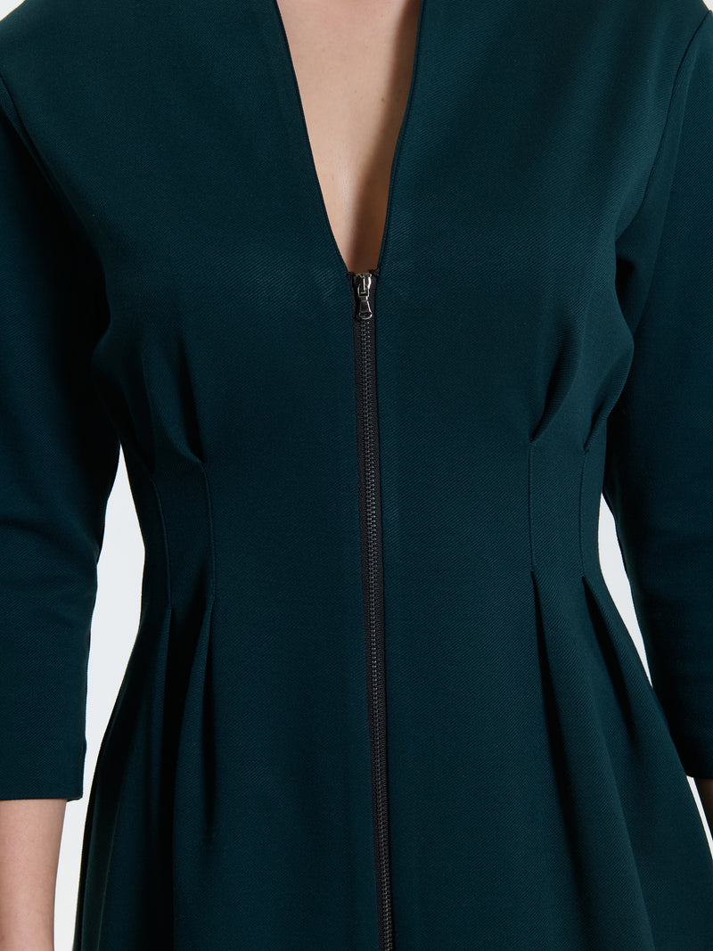 Abito corto punto milano con zip