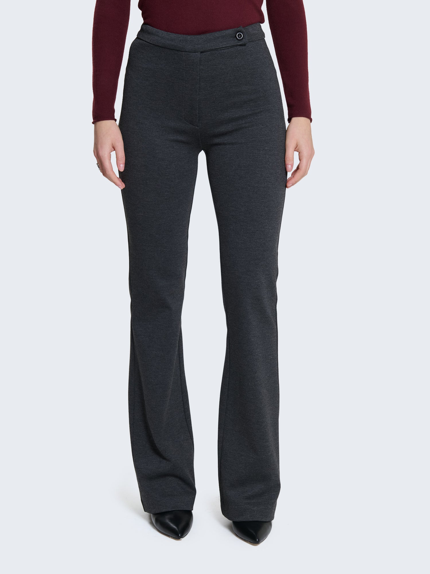 Pantaloni flared punto milano