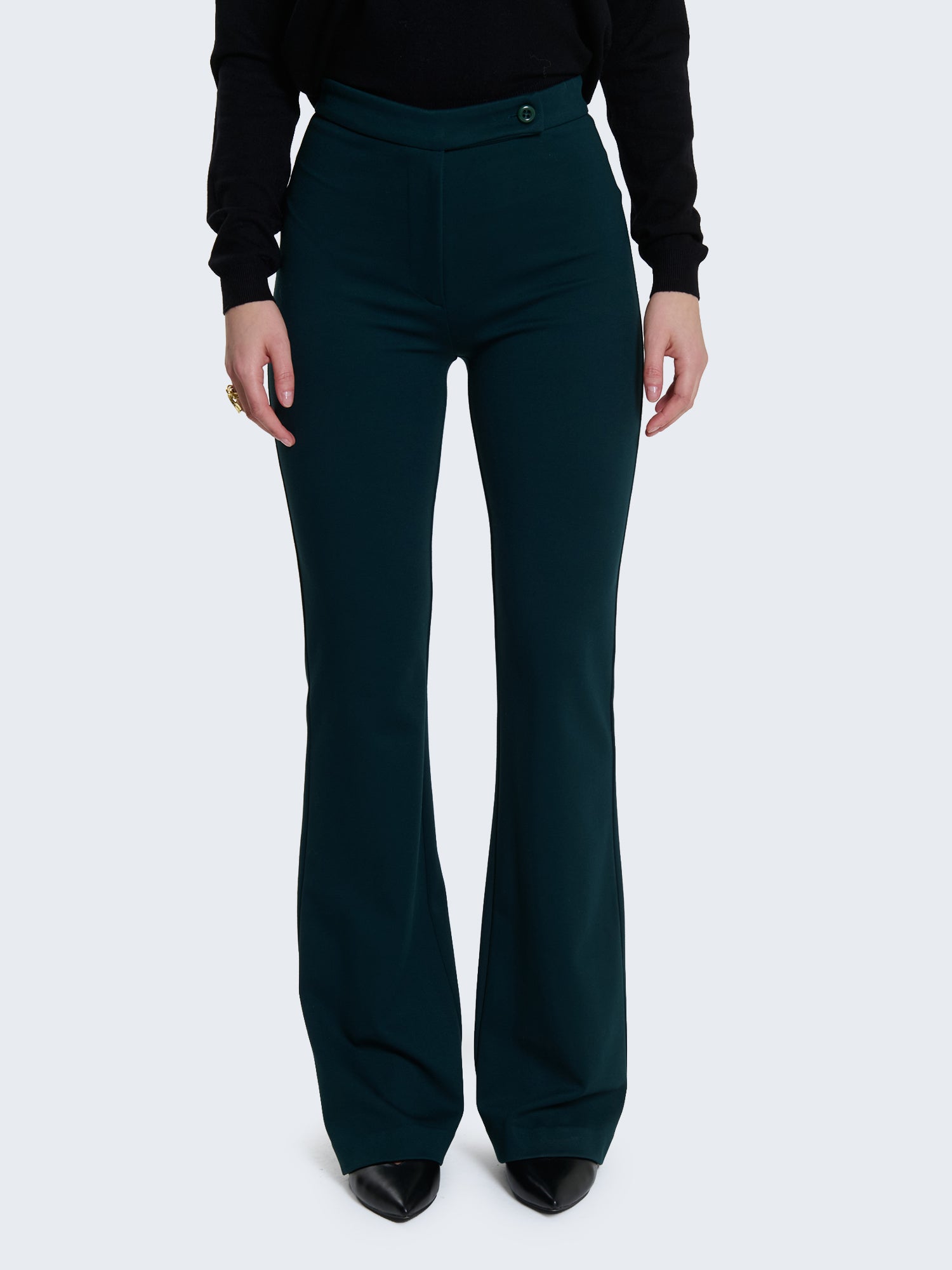 Pantaloni flared punto milano