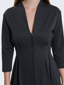 Abito corto punto milano con zip