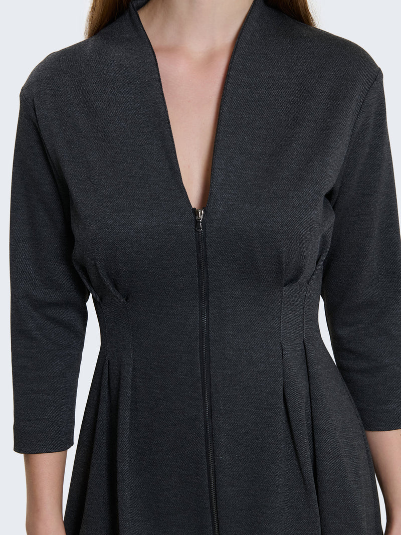 Abito corto punto milano con zip