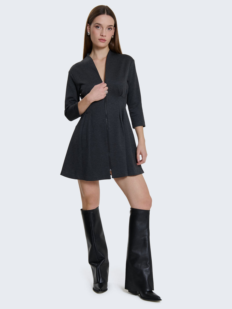 Abito corto punto milano con zip