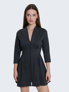 Abito corto punto milano con zip