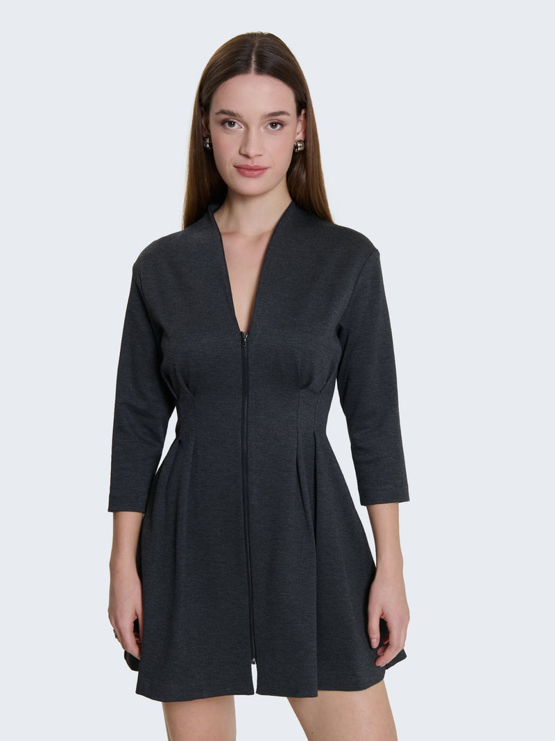 Abito corto punto milano con zip