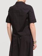 Camicia crop in cotone