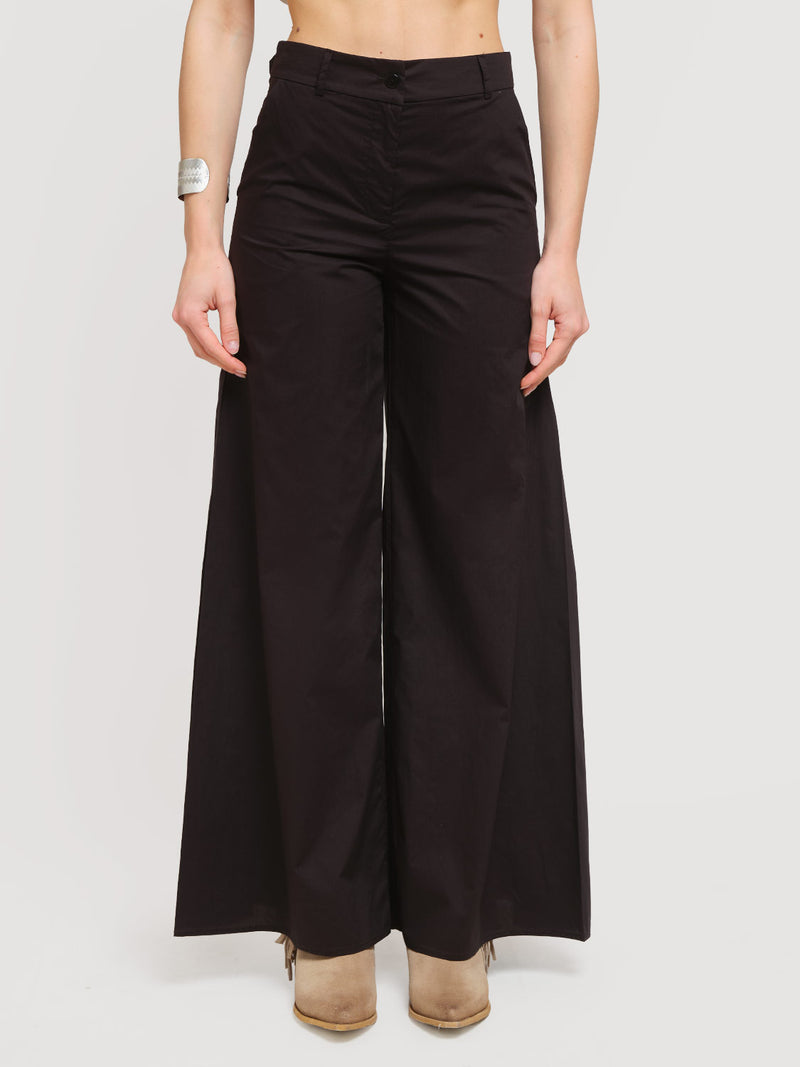 Pantalone in cotone con soffietti