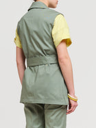 Gilet in cotone con cintura