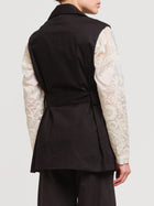 Gilet in cotone con cintura