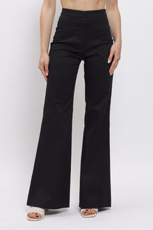 Pantalone flare in cotone