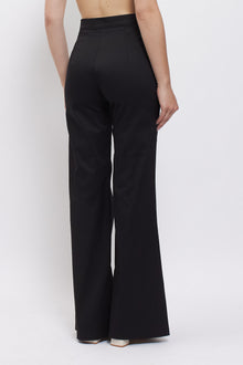 Pantalone flare in cotone