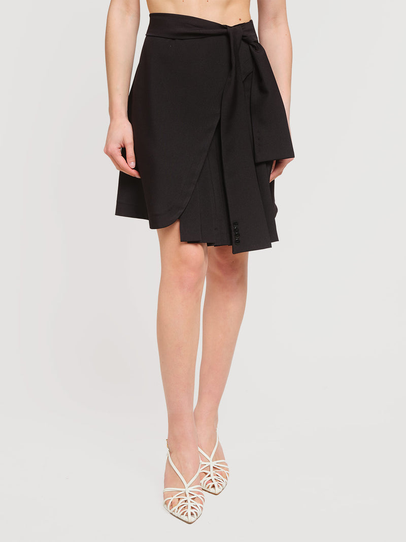 Minigonna plissé con cintura