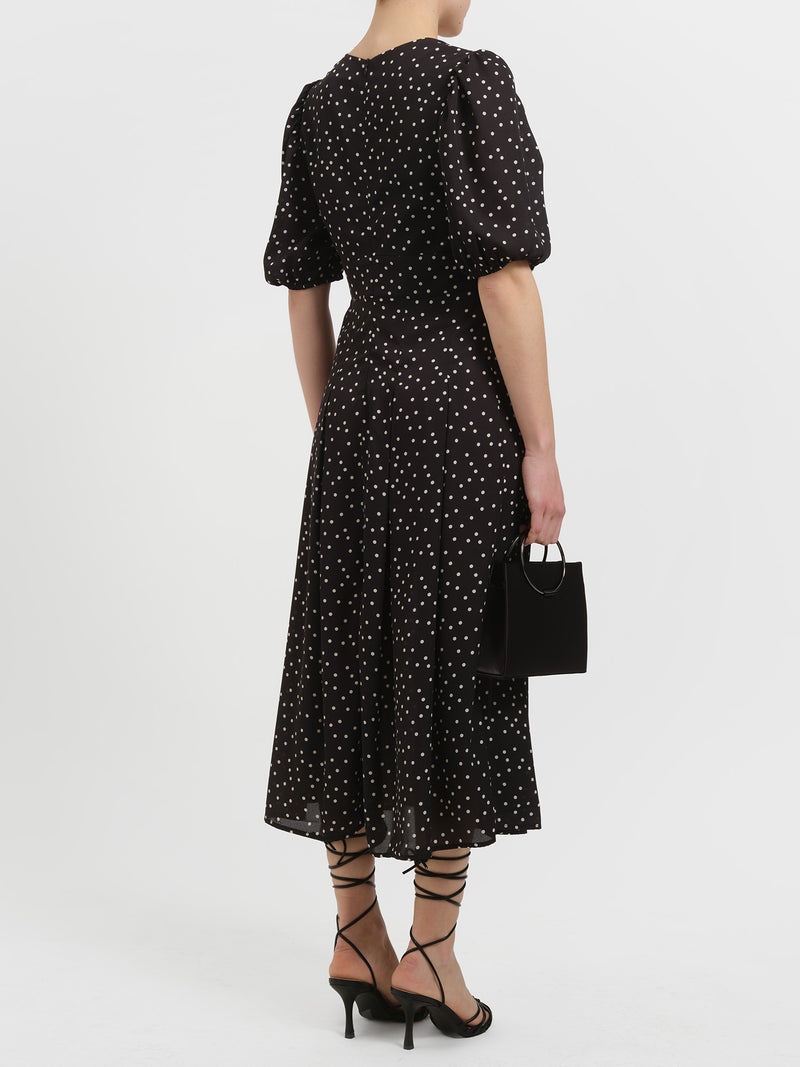 Abito midi a pois
