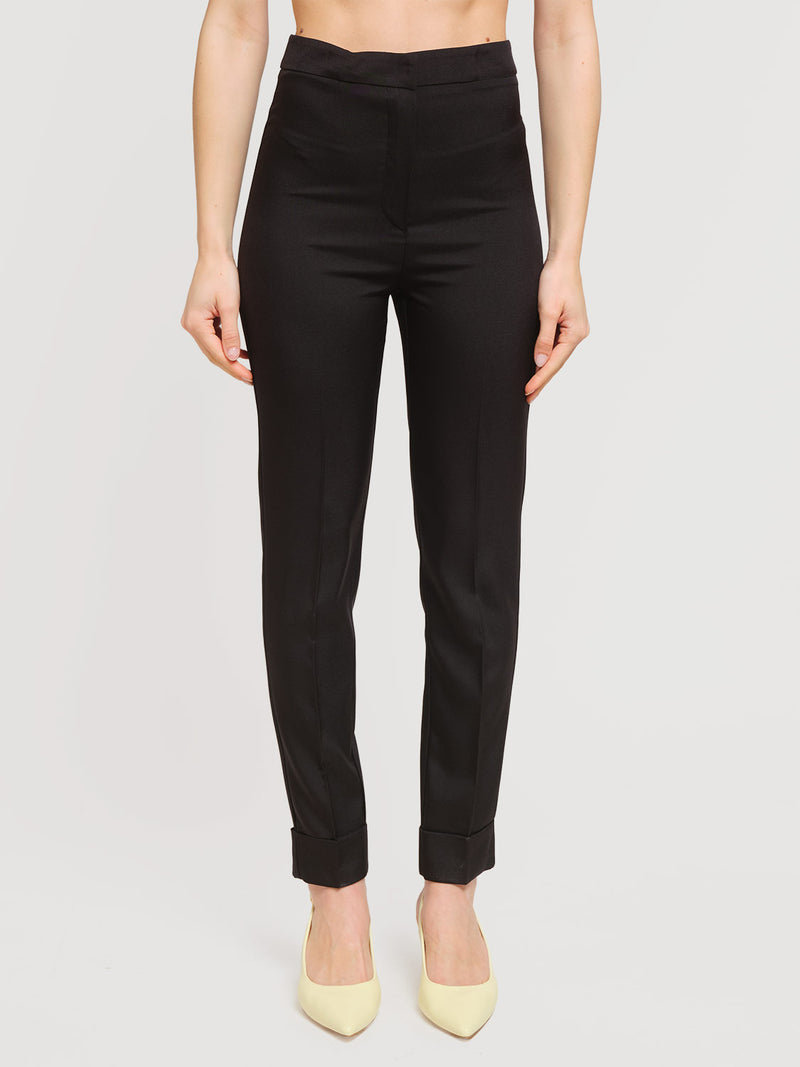 Pantalone a carota con risvolto