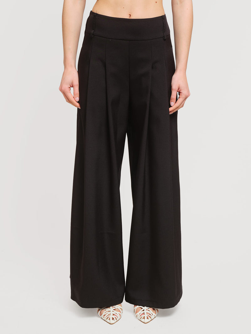 Pantaloni palazzo con pieghe