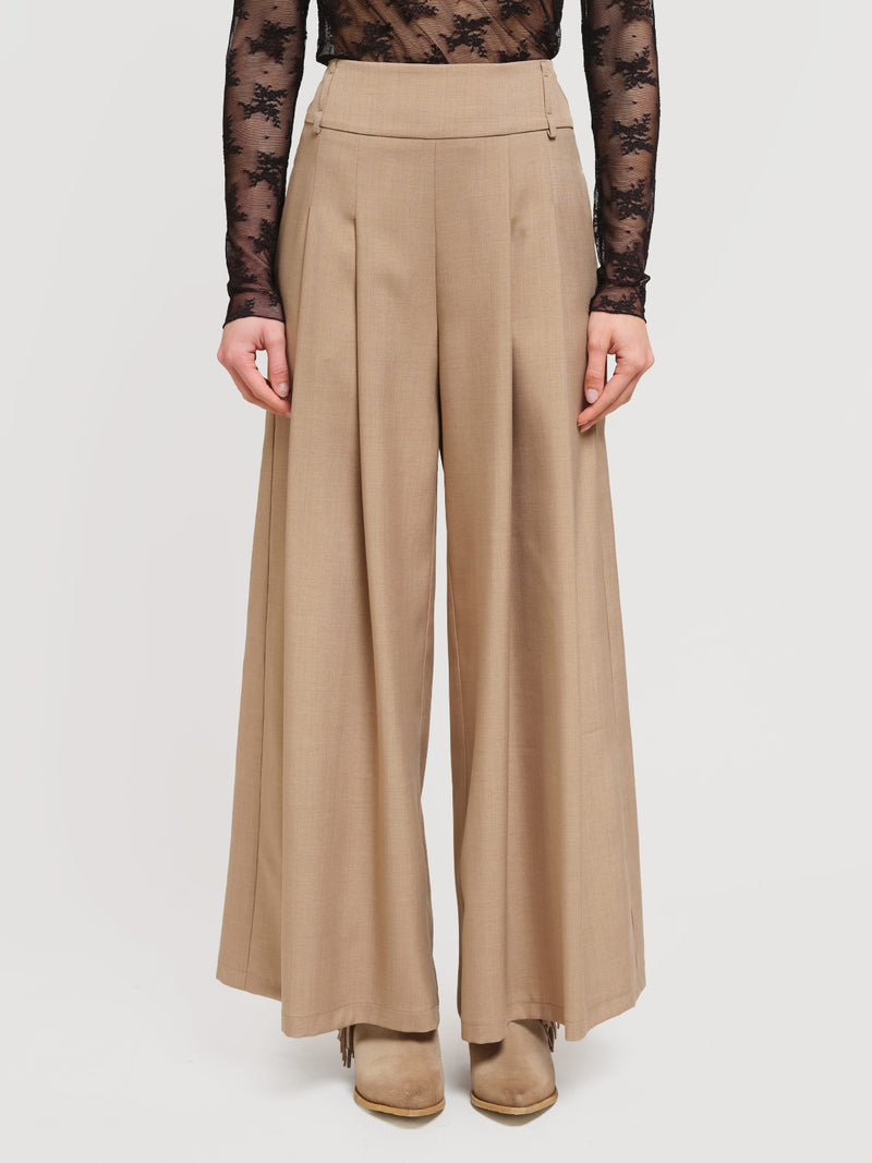 Pantaloni palazzo con pieghe