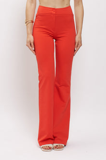 Pantalone Flare con bottone foderato