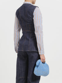 Gilet lungo in denim