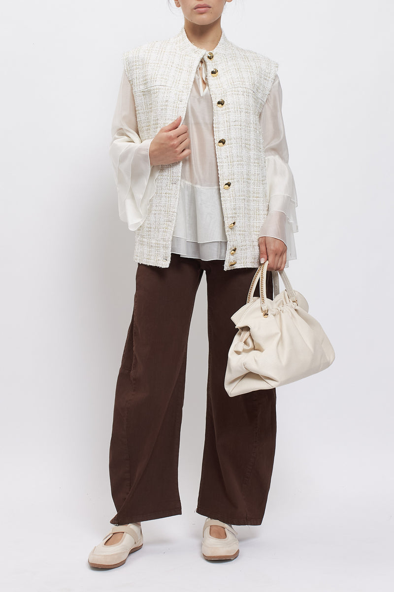 Gilet in tweed oversize