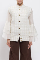 Gilet in tweed oversize