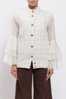 Gilet in tweed oversize