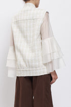 Gilet in tweed oversize