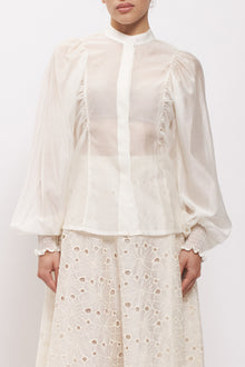 Camicia con maniche a palloncino