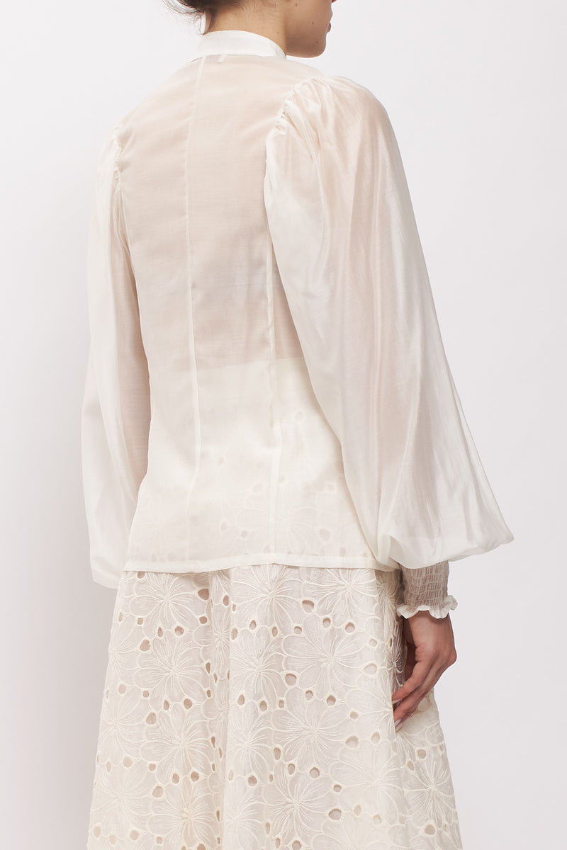 Camicia con maniche a palloncino