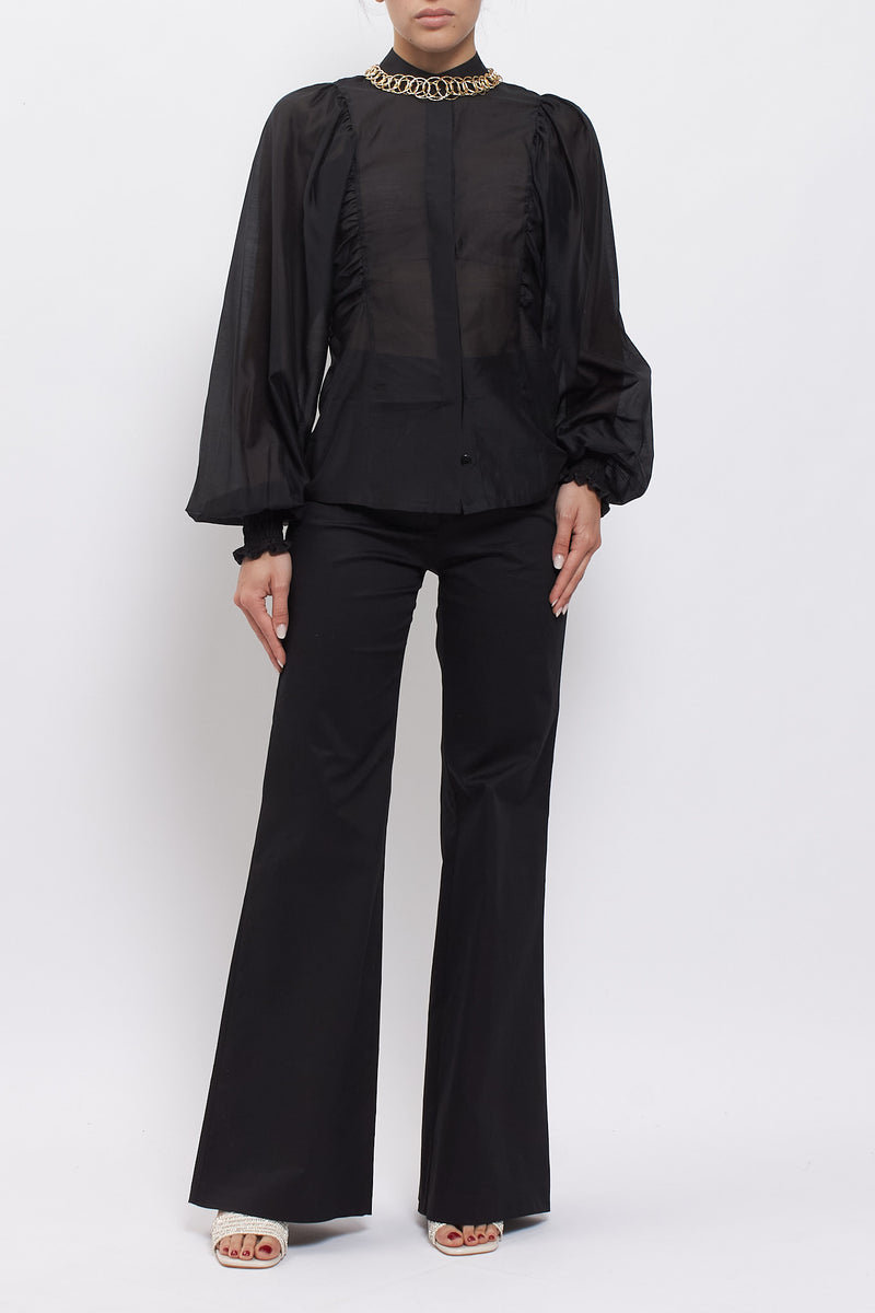 Camicia con maniche a palloncino