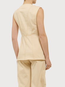 Gilet lungo in denim